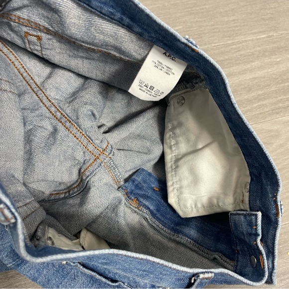 A.P.C. "JUDIE" COTTON LINEN DENIM ANKLE JEANS RAW GEM 25 APC - Picture 13 of 16